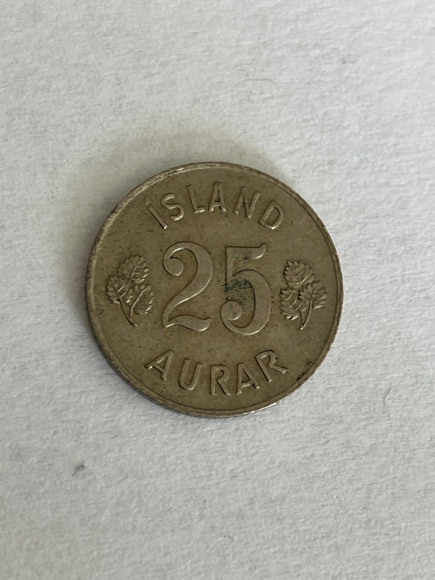 25 Aurar Iceland 1959