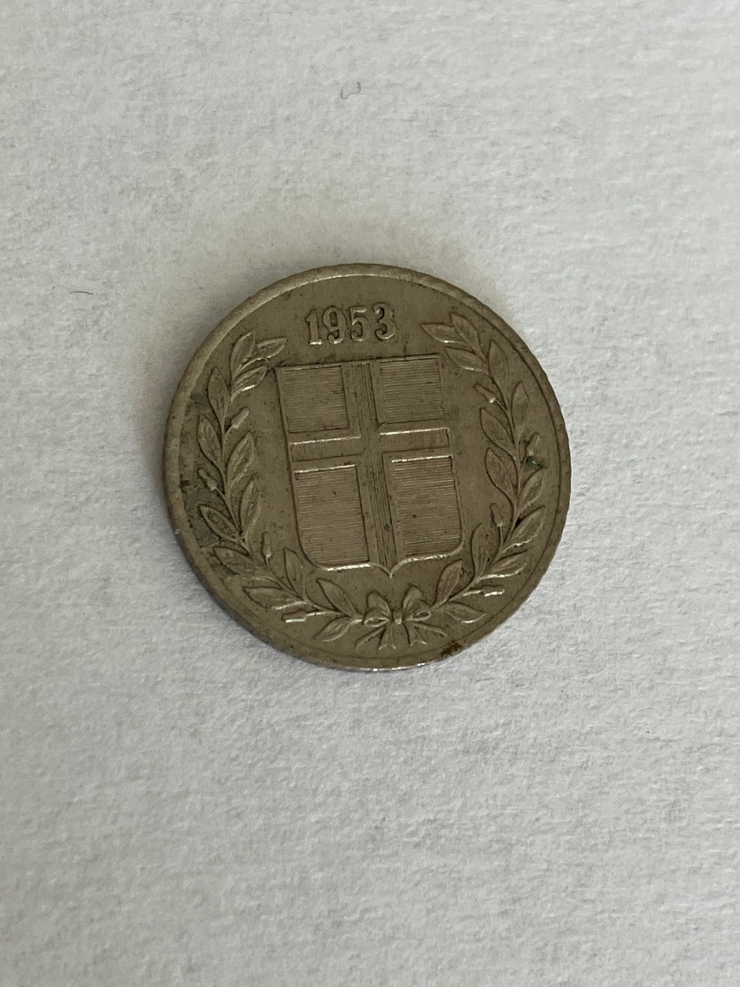 10 Aurar Iceland 1953