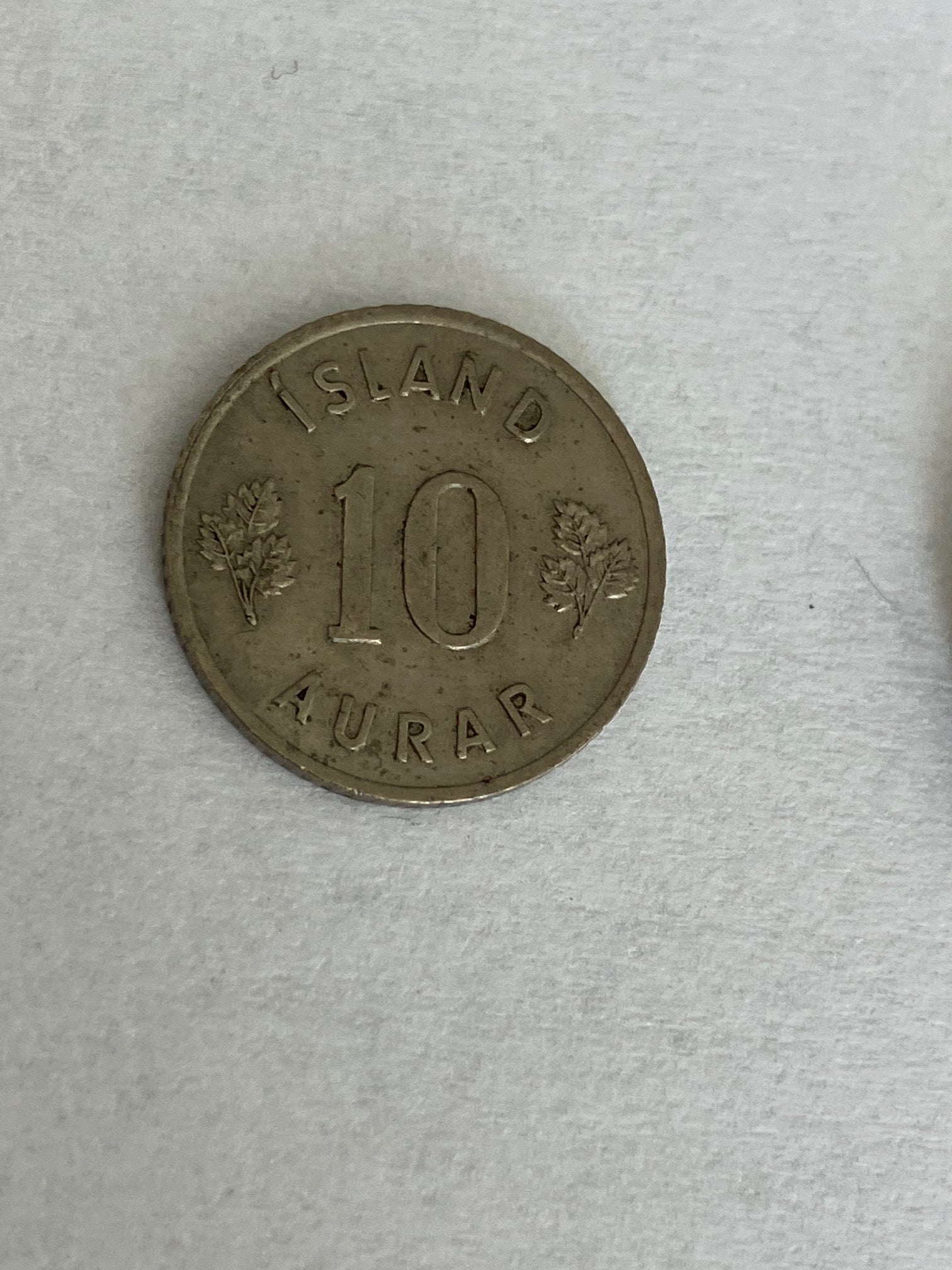 10 Aurar Iceland 1953