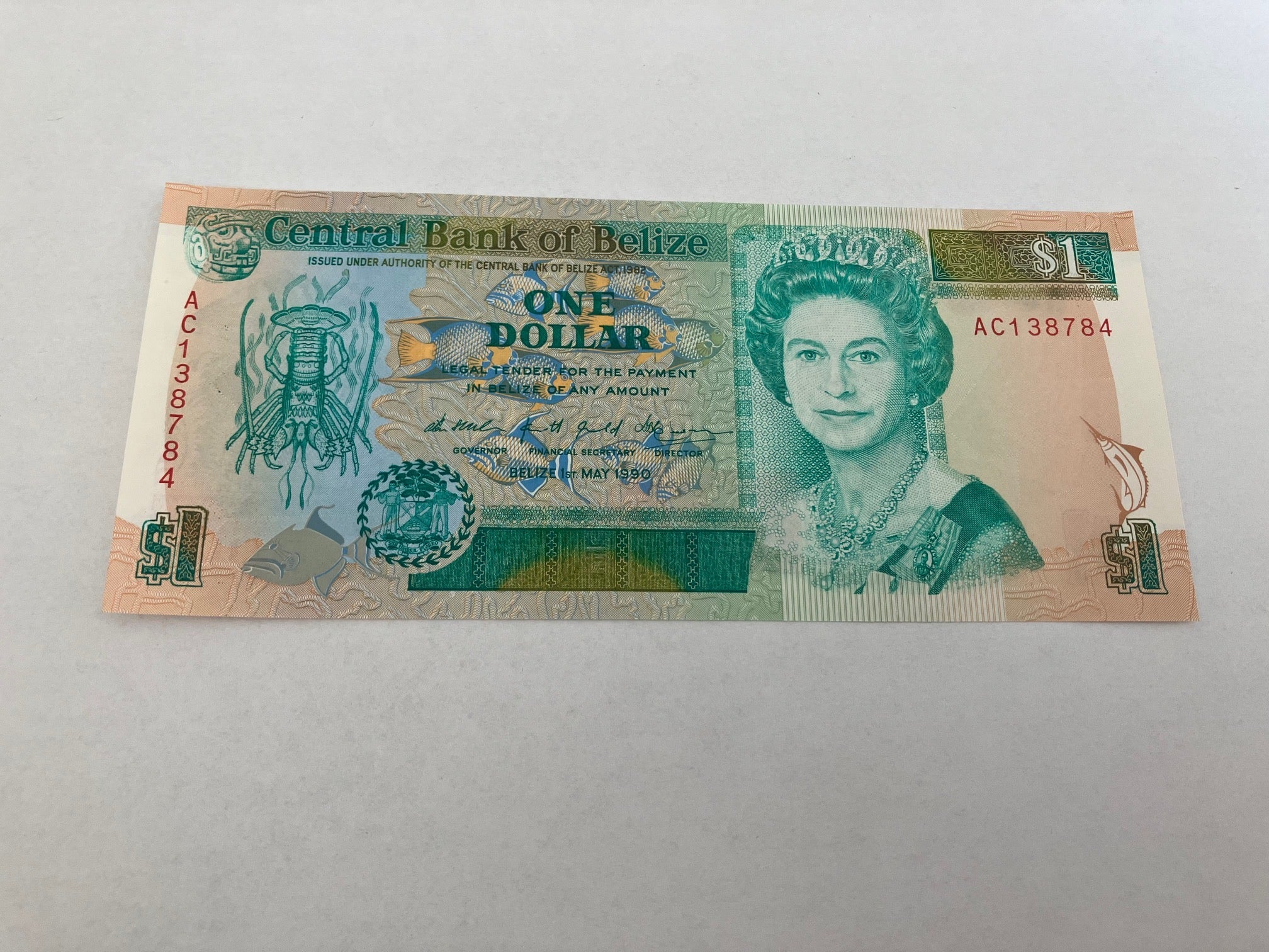 1 Dollar Belize 1990