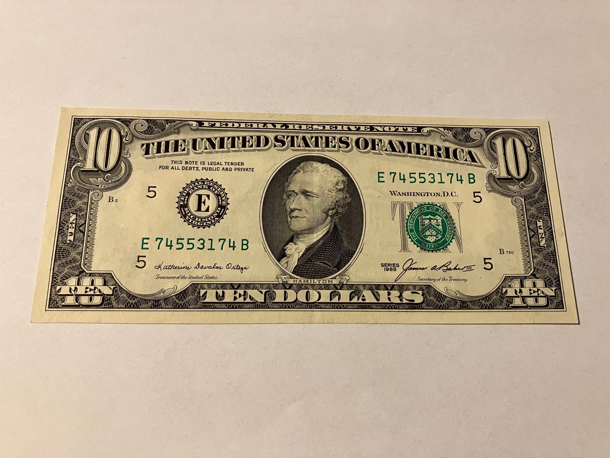 10 Dollars 1985 USA