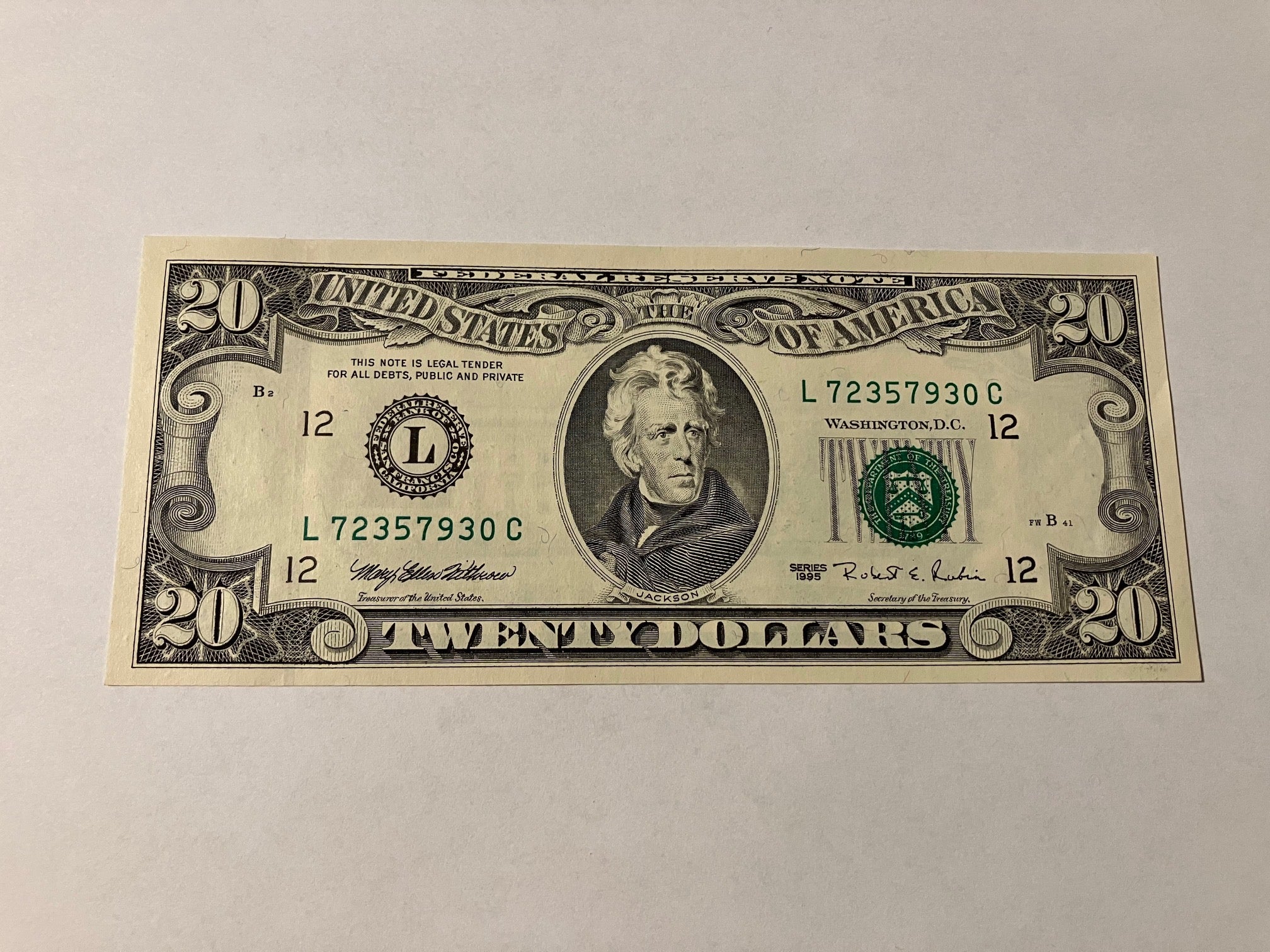 20 Dollars USA 1995