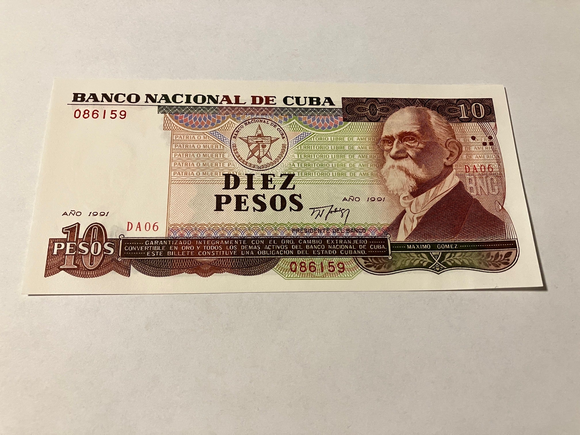 10 Pesos Cuba 1991