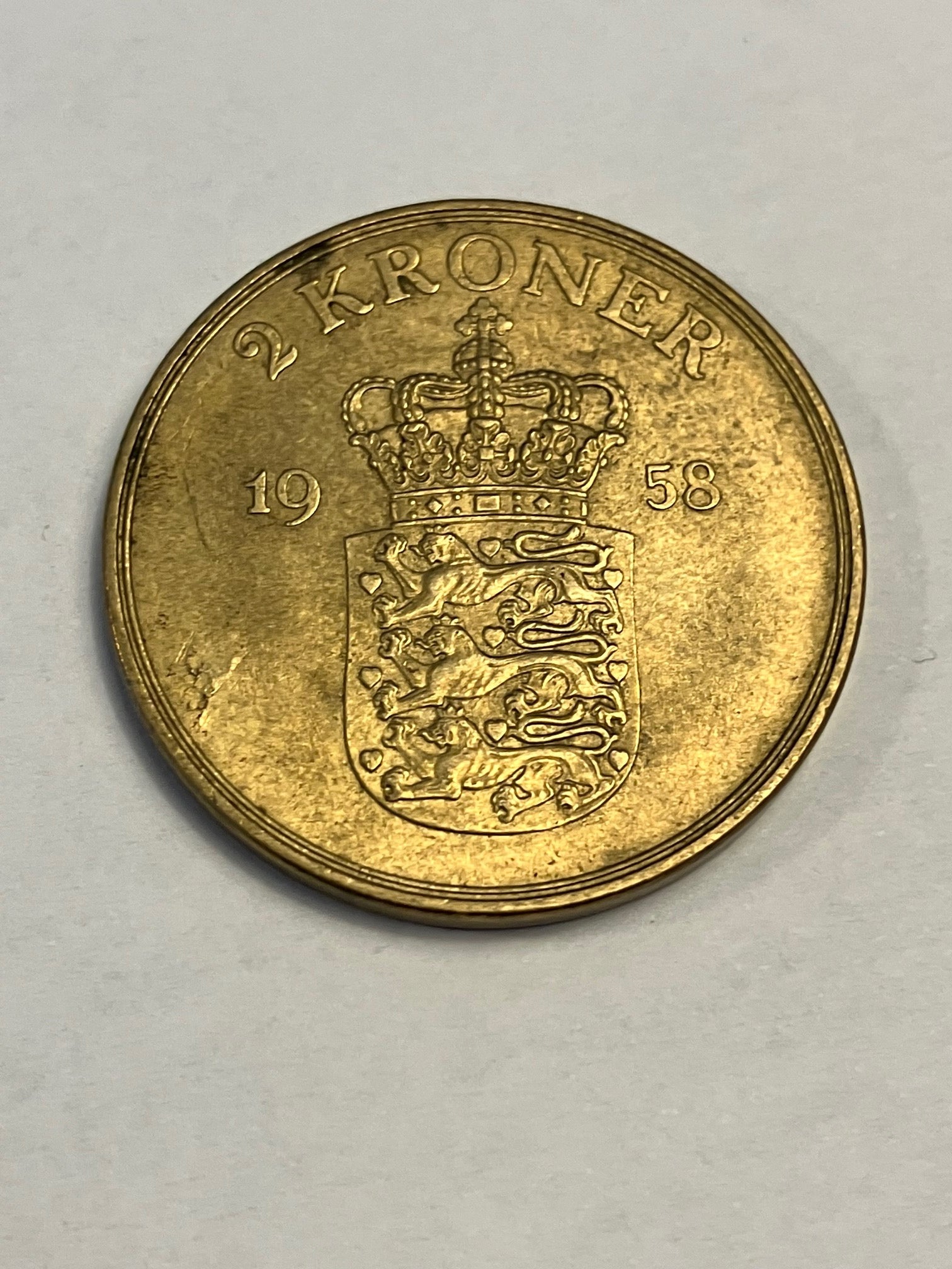 2 kroner Danmark 1958