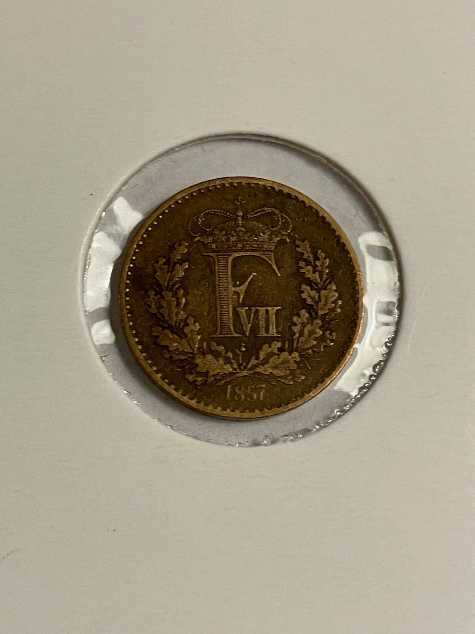 1/2 skilling 1857 Danmark - Pæn