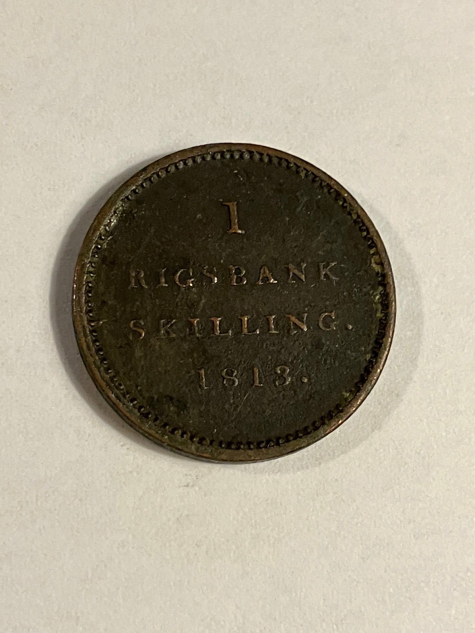 1 Rigsbankskilling 1813 Danmark