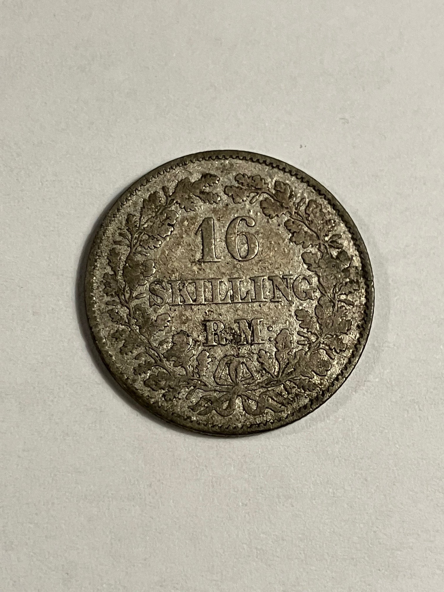 16 Skilling 1856 Danmark