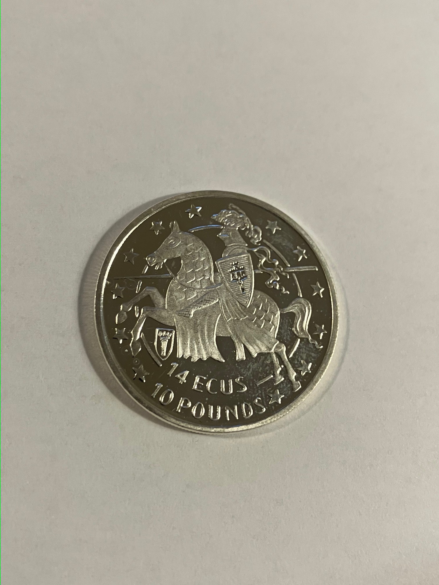14 Ecu 10 Pounds Gibraltar 1992