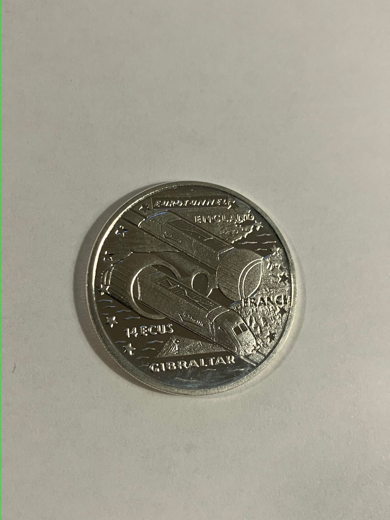 14 ECUs - Elizabeth II Eurotunnel - Gibraltar