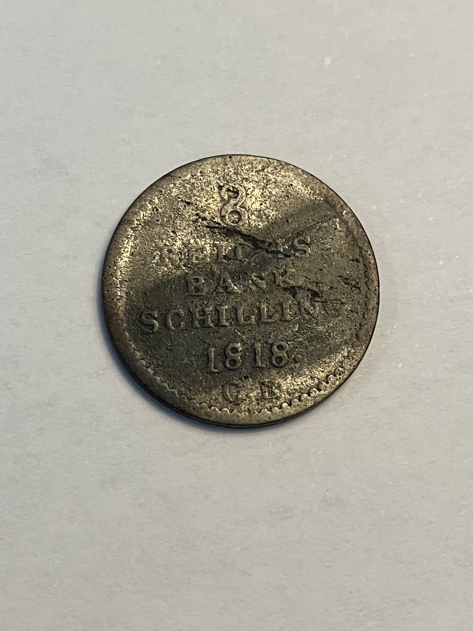 8 Rigsbankskilling 1818 Danmark