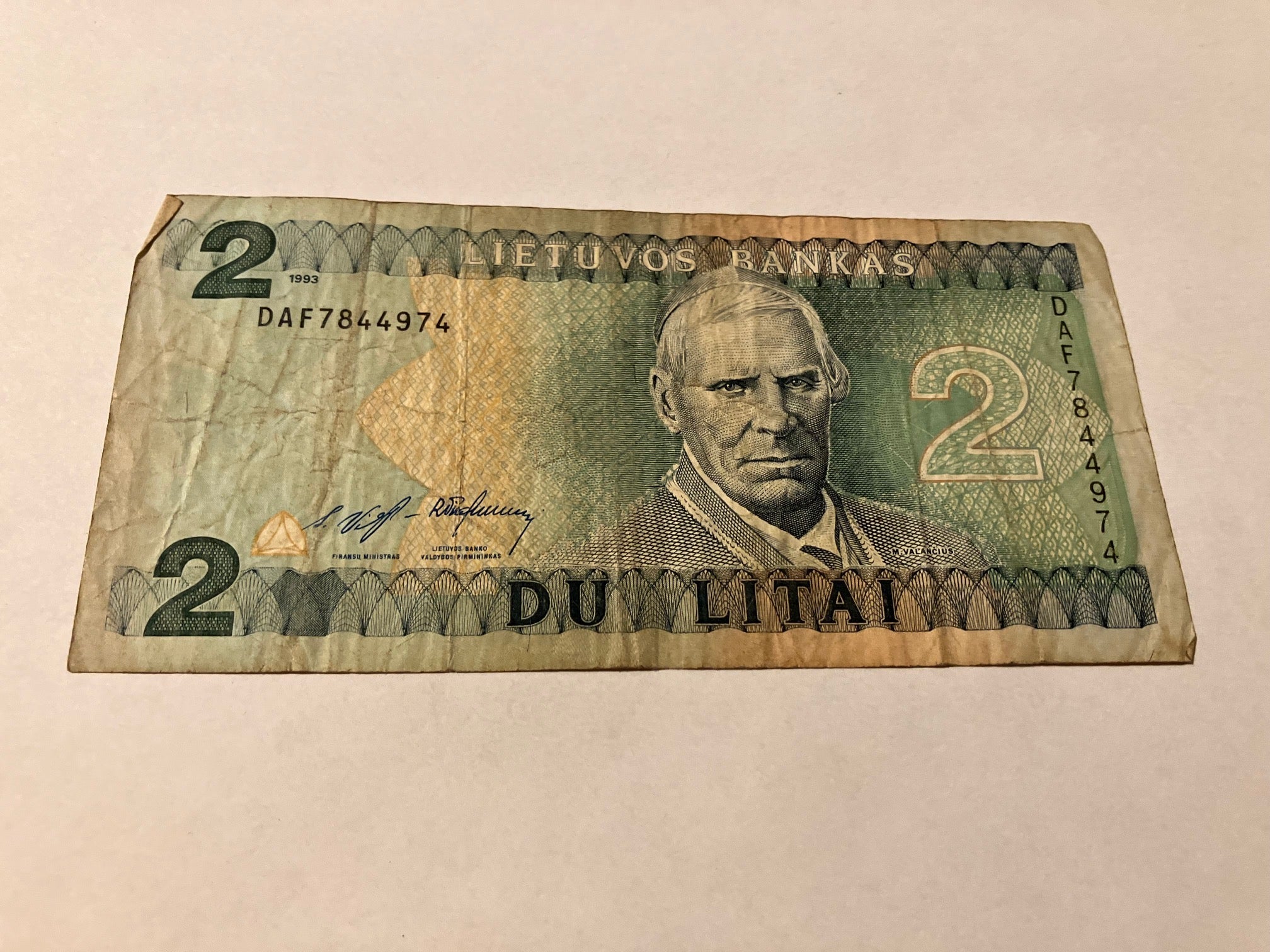 2 Litai Lithuania 1993 - Dårlig stand