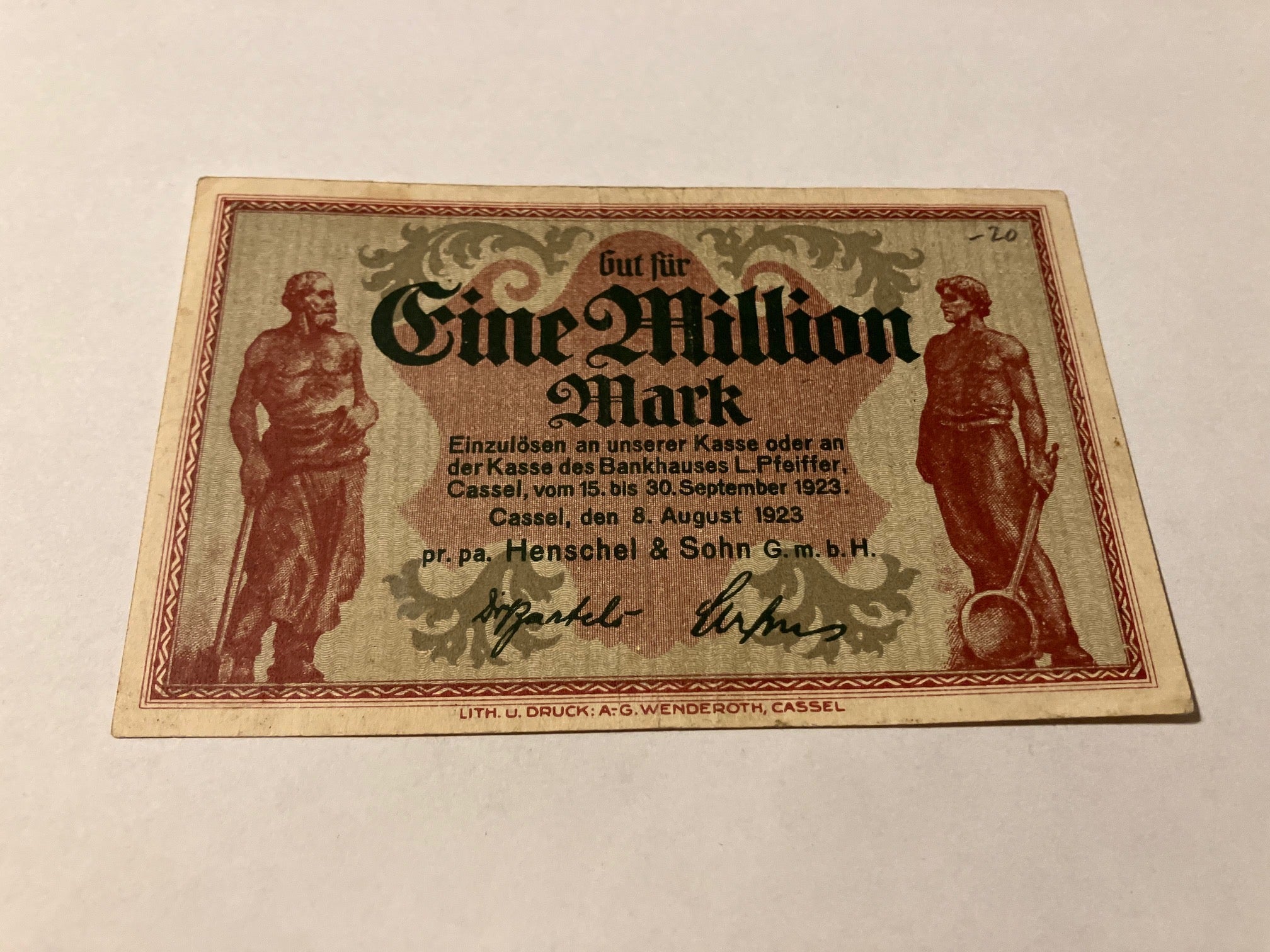 Eine Million Mark 1923 Germany