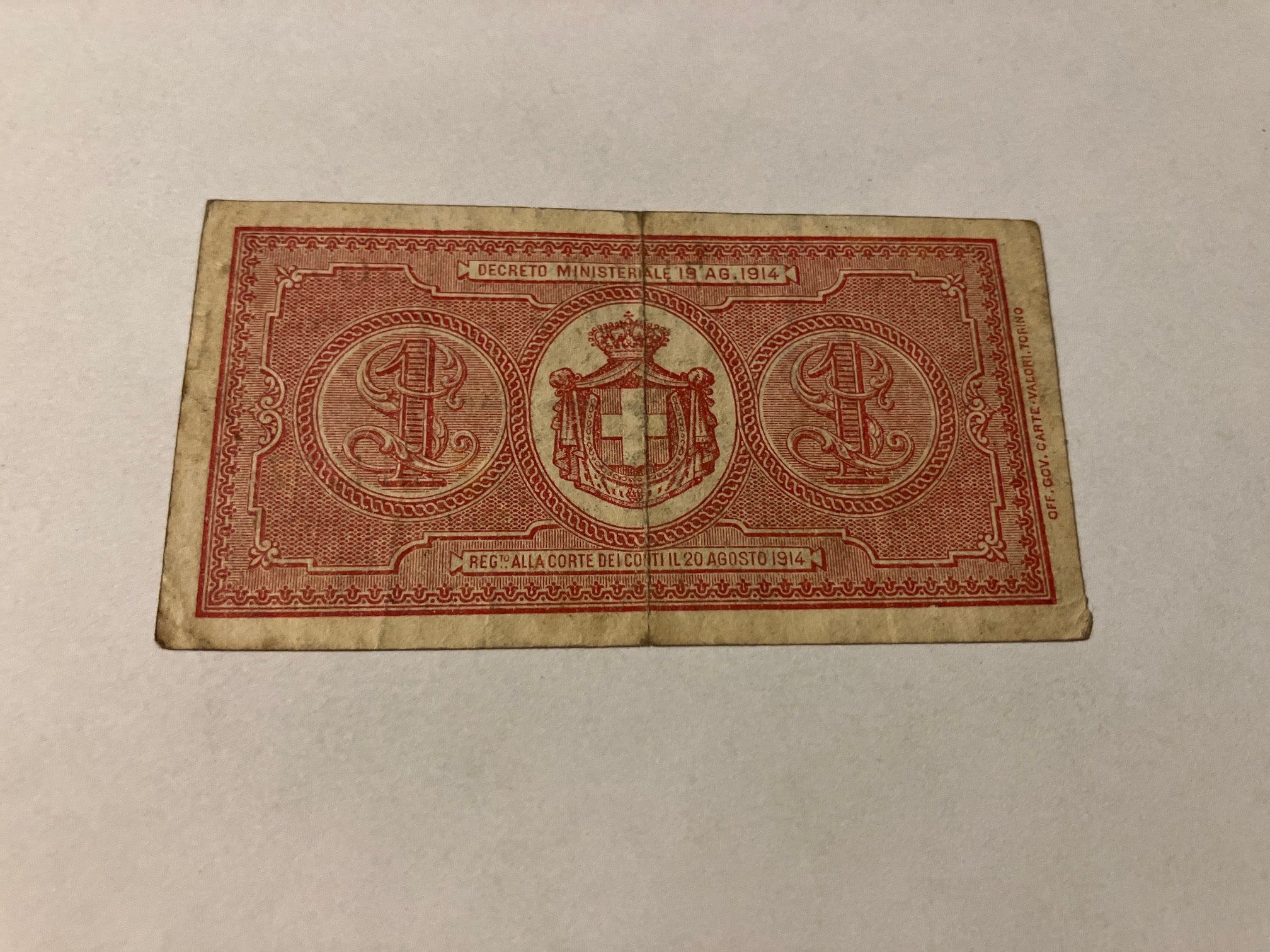 1 Lira Italy 1914