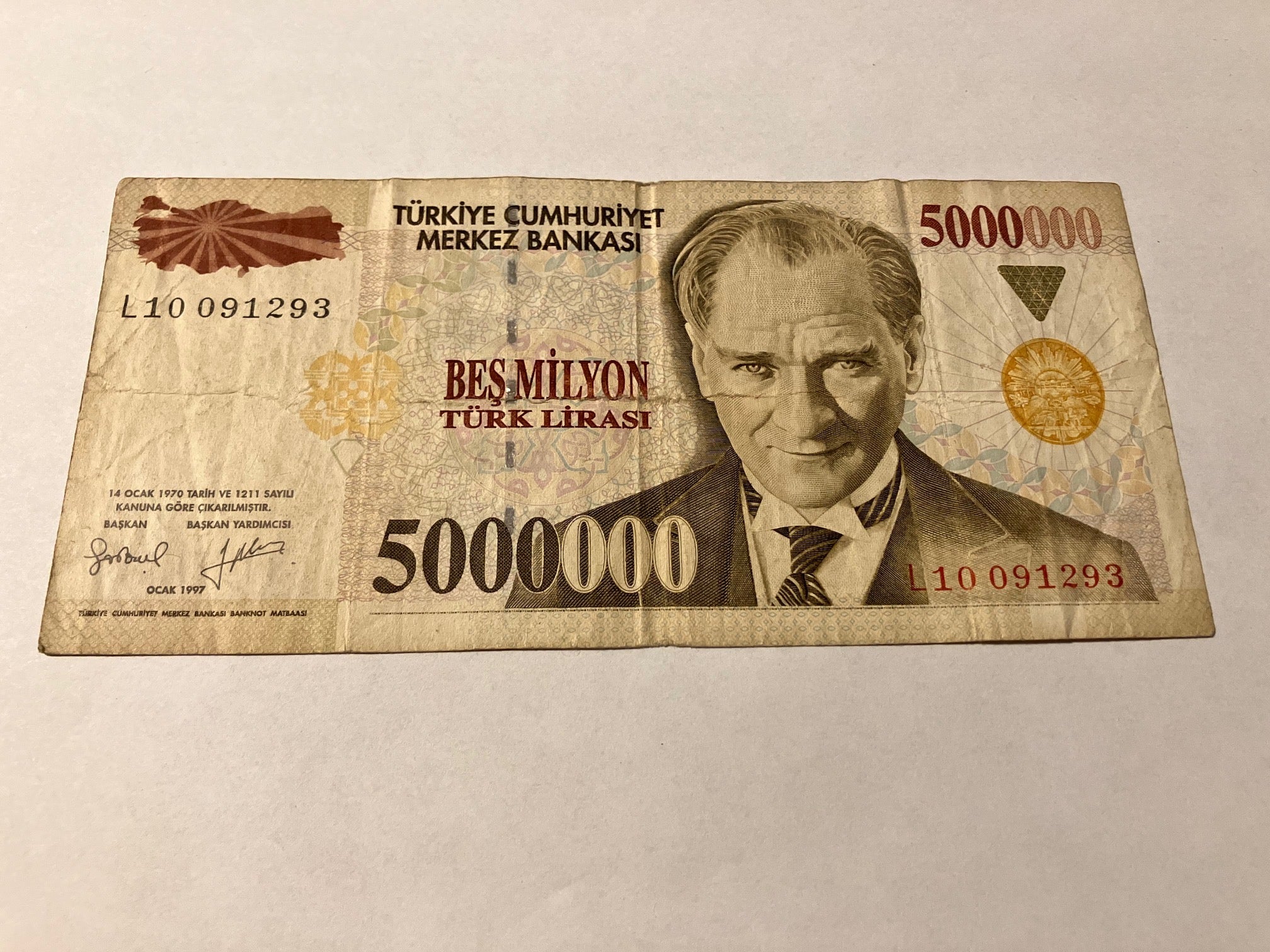 5.000.000 Lira Turkey