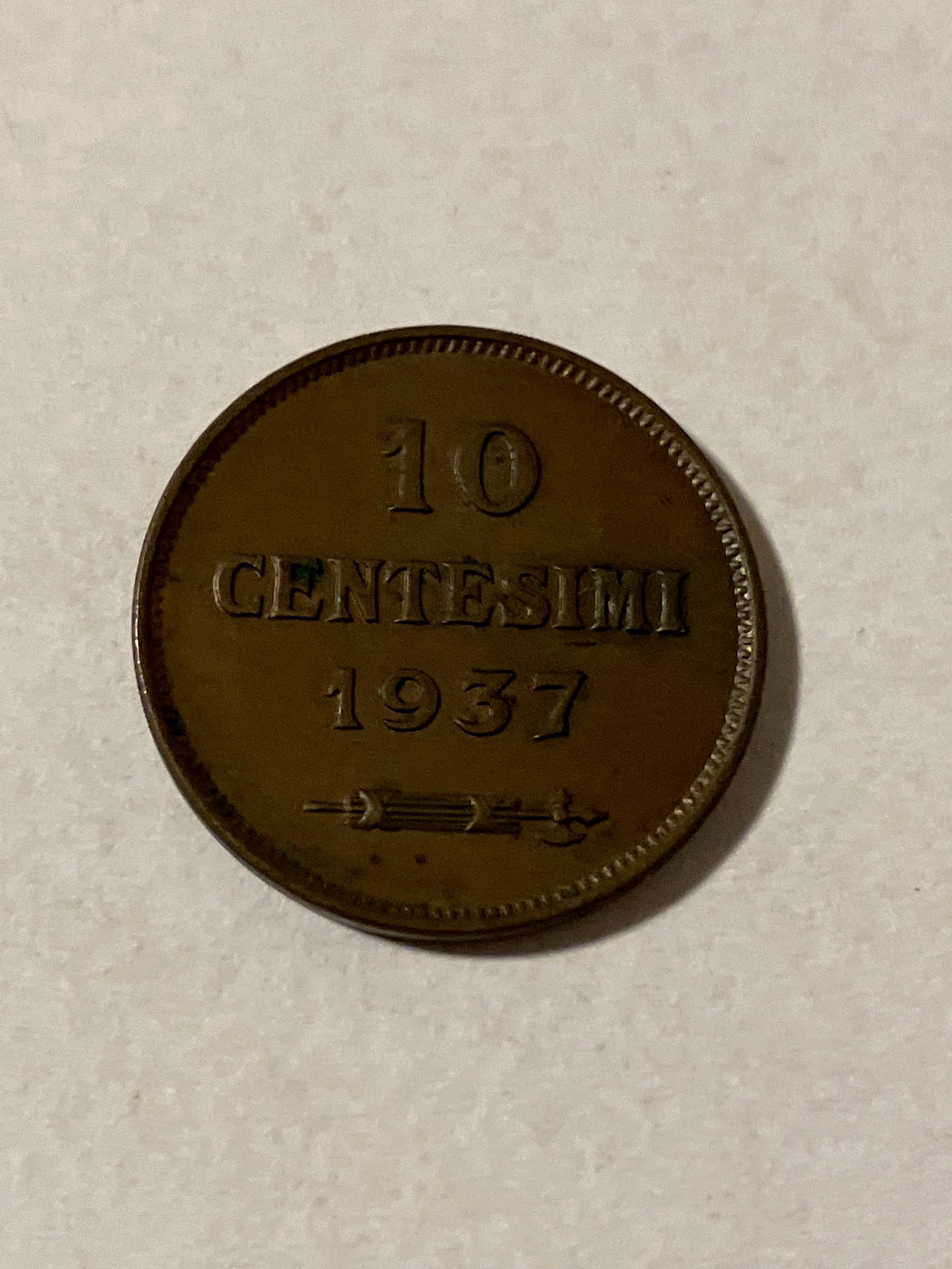 10 Centesimi 1937 San Marino