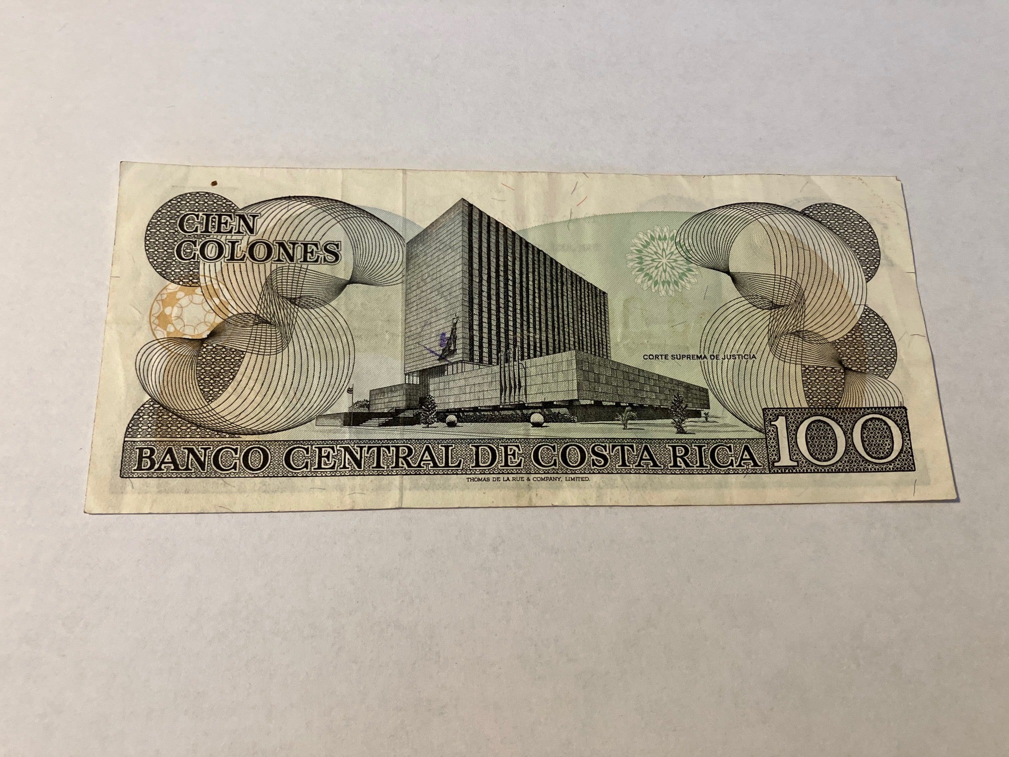 100 Colones Costa Rica 1982