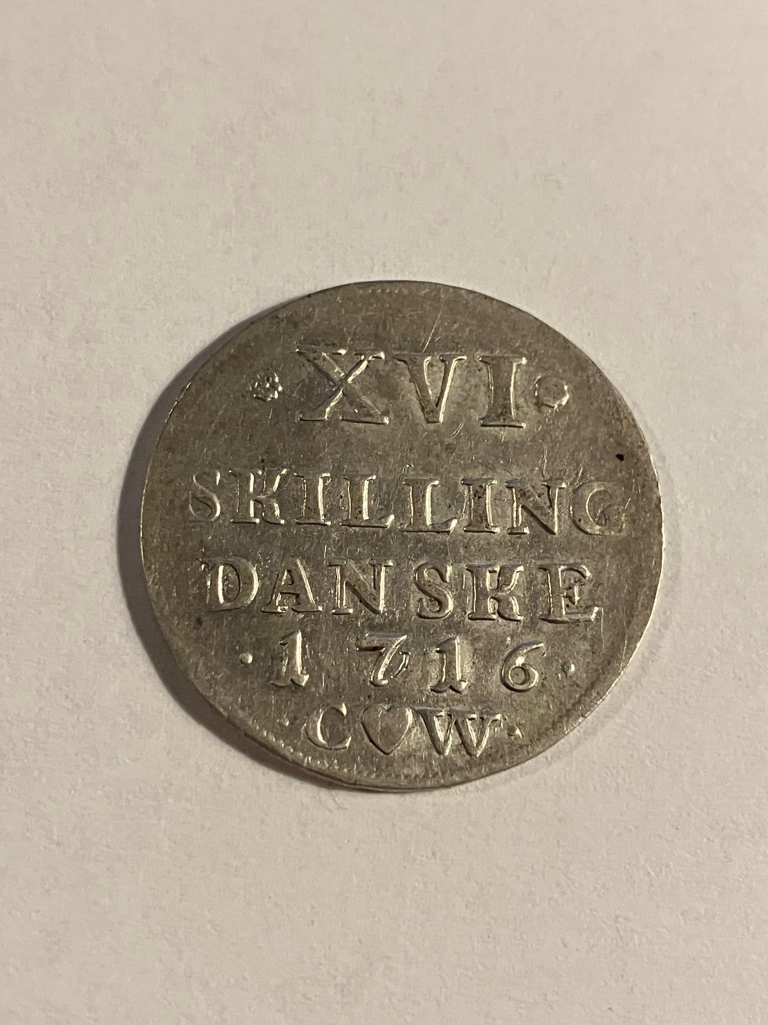 16 Skilling 1716 Danmark