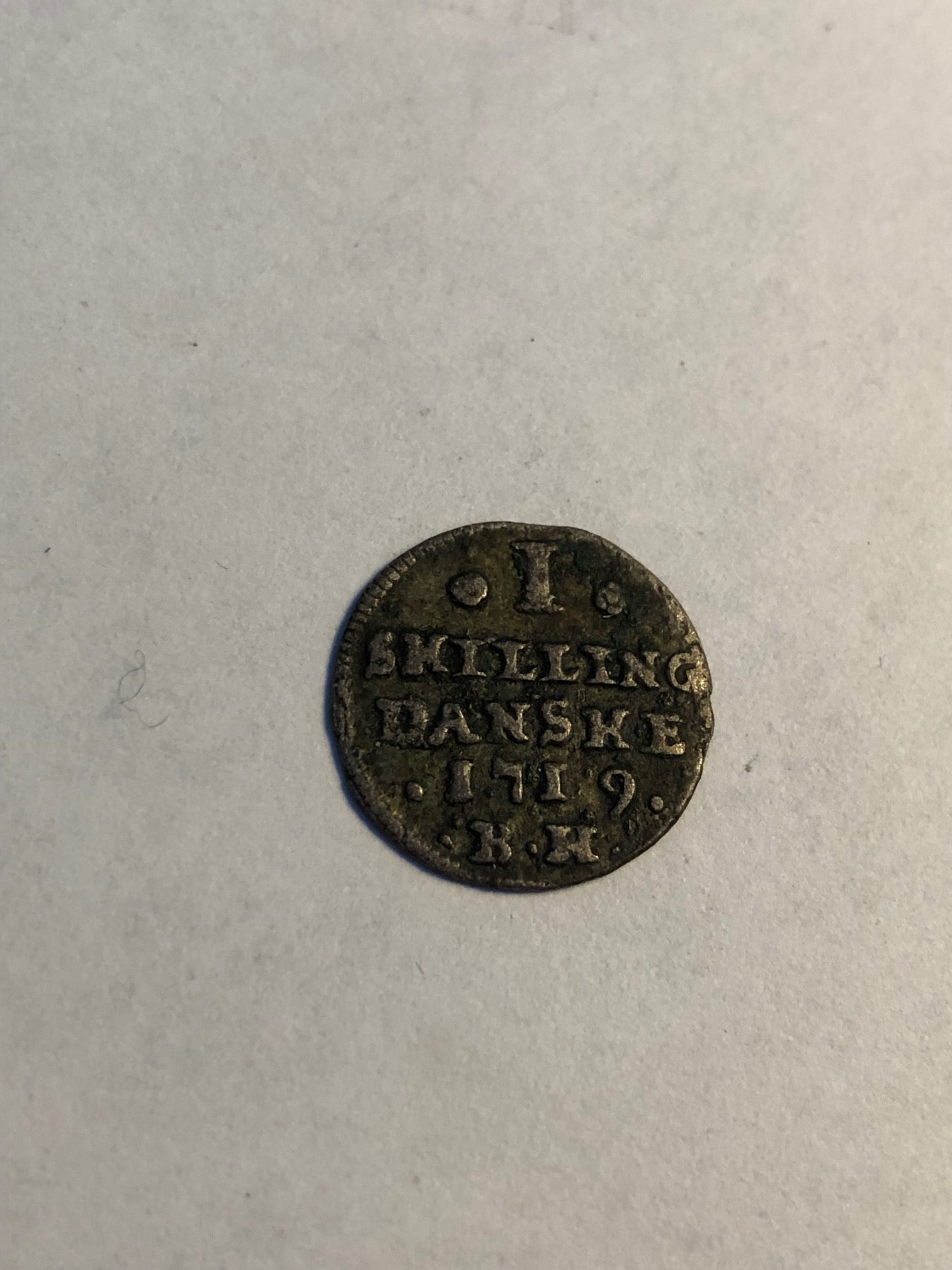 1 skilling 1719 Denmark