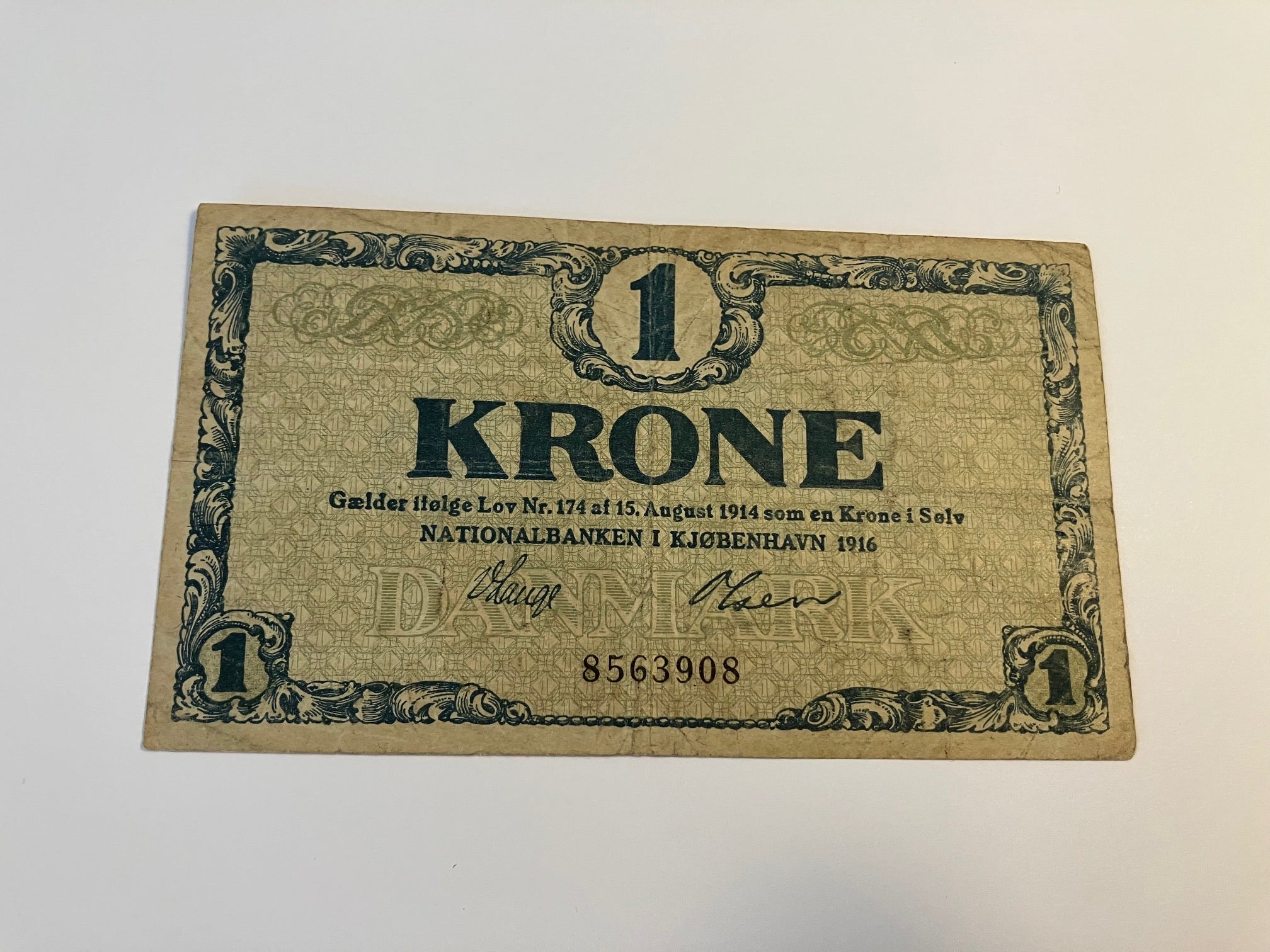 1 Krone Danmark 1916