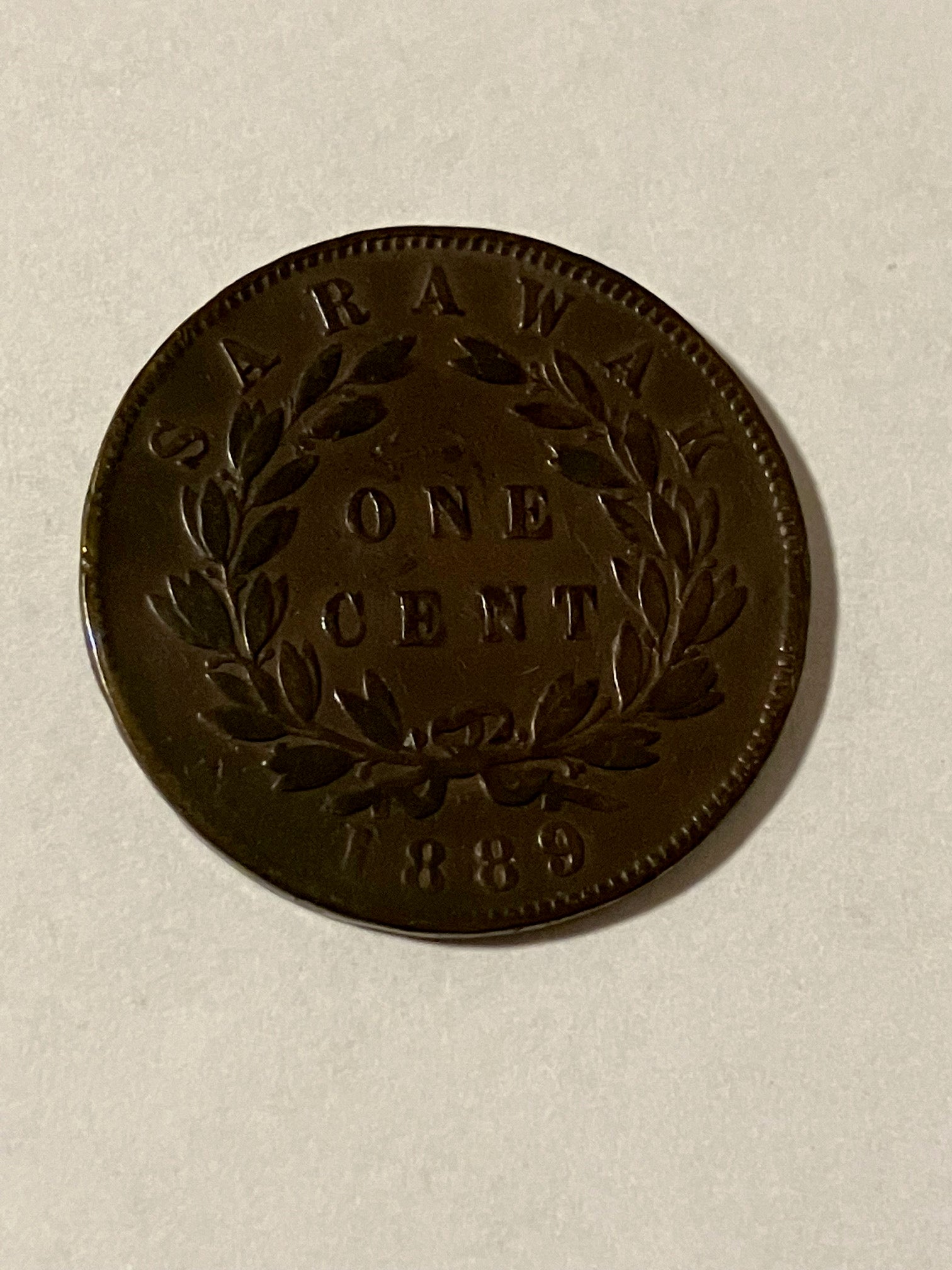 One Cent Sarawak 1889 - Cleaned
