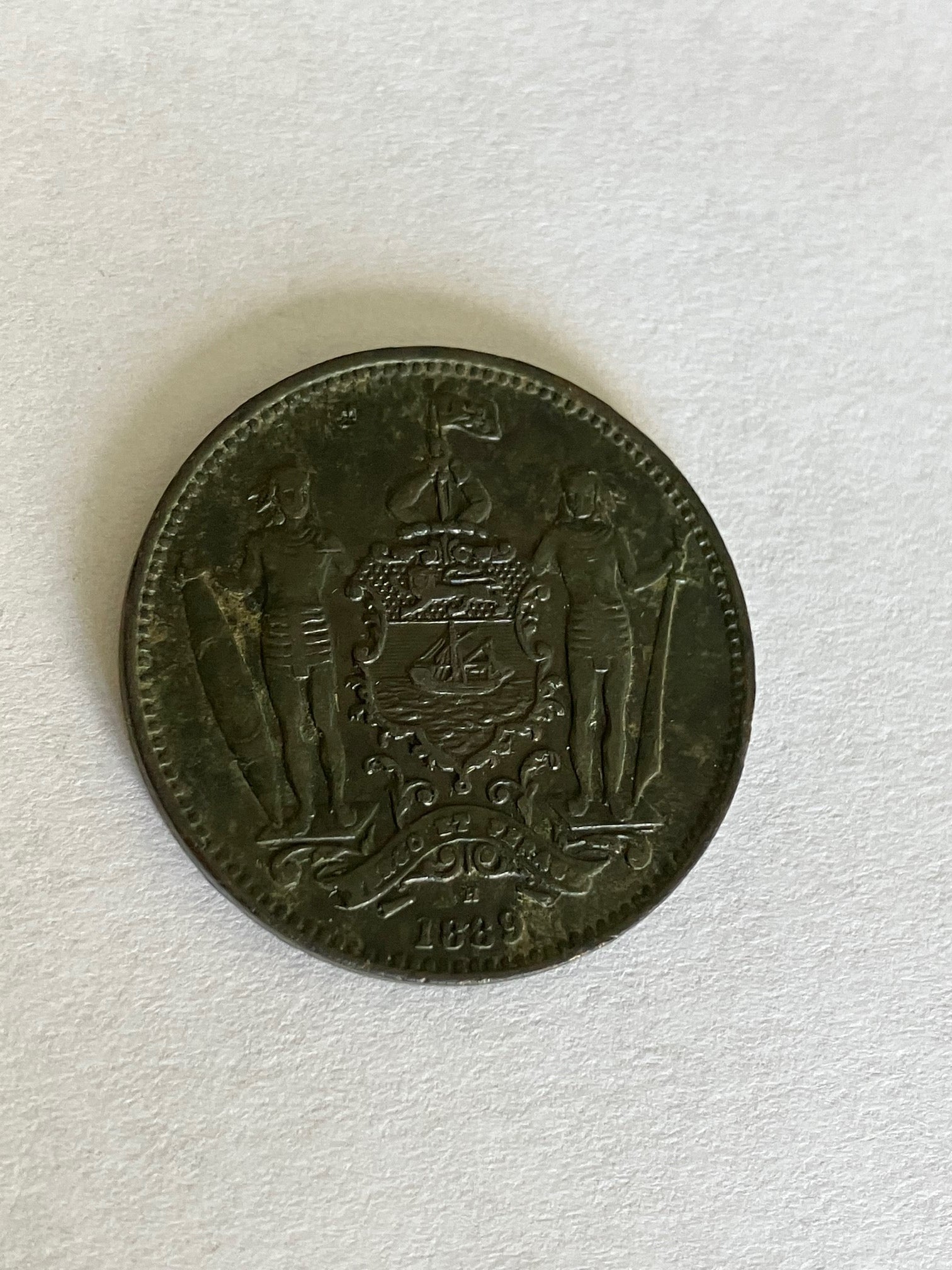 One Cent British North Borneo 1889