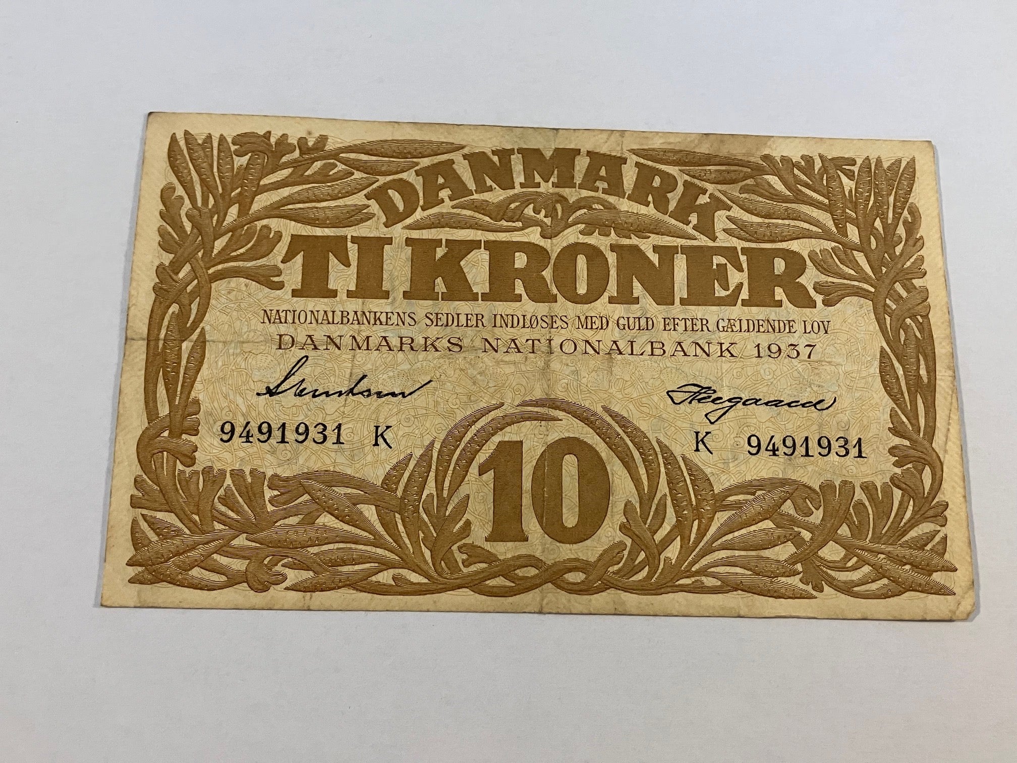 10 Kroner 1937 Danmark