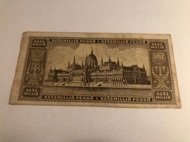 100 millio pengo Hungary 1946