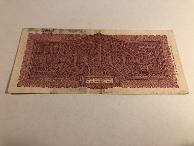 100 lire 1944 Italy