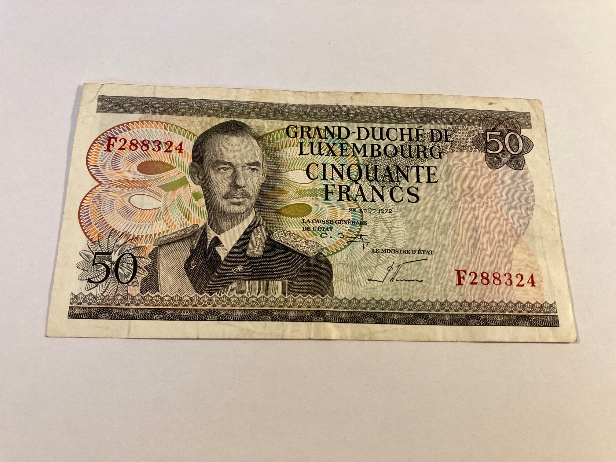 50 Francs Luxembourg 1972