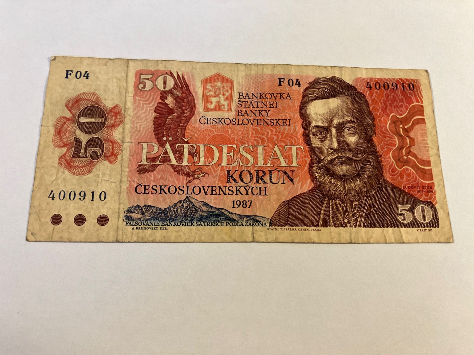50 Korun Tjekkoslovakiet 1987