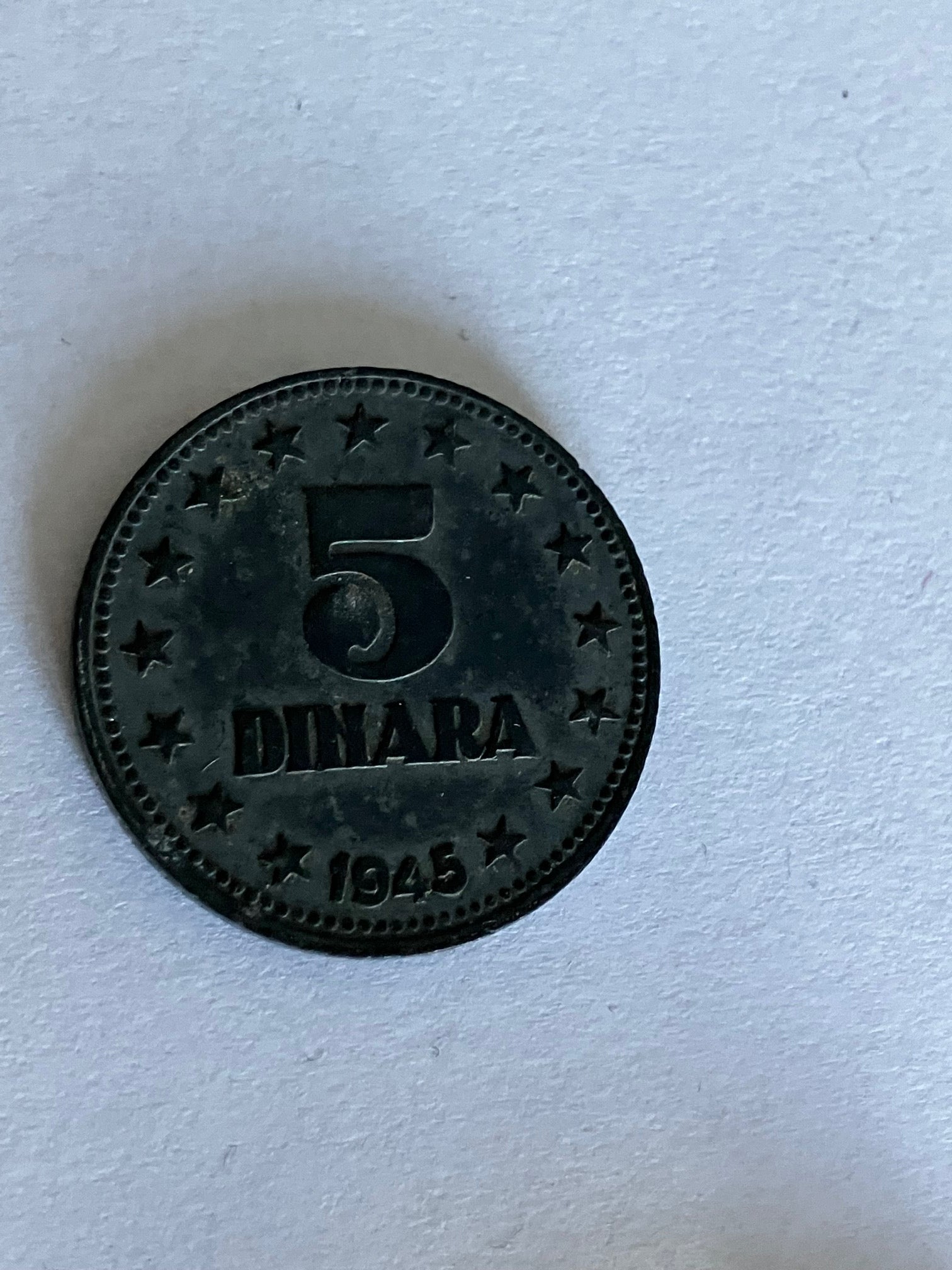 5 Dinara 1945 Yugoslavia