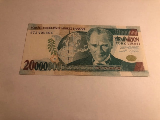20.000.000 lira Turkey