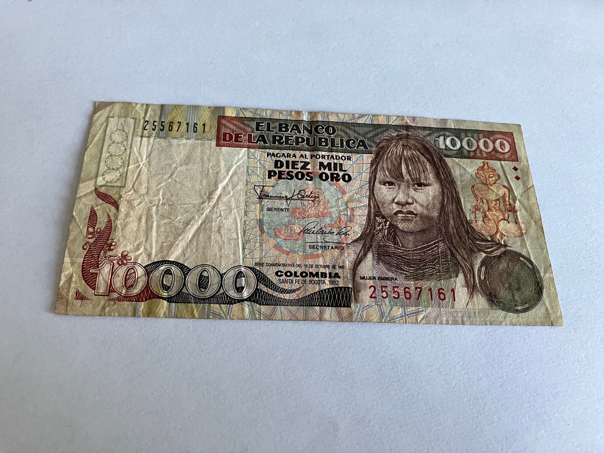 10000 Pesos Oro Colombia 1982