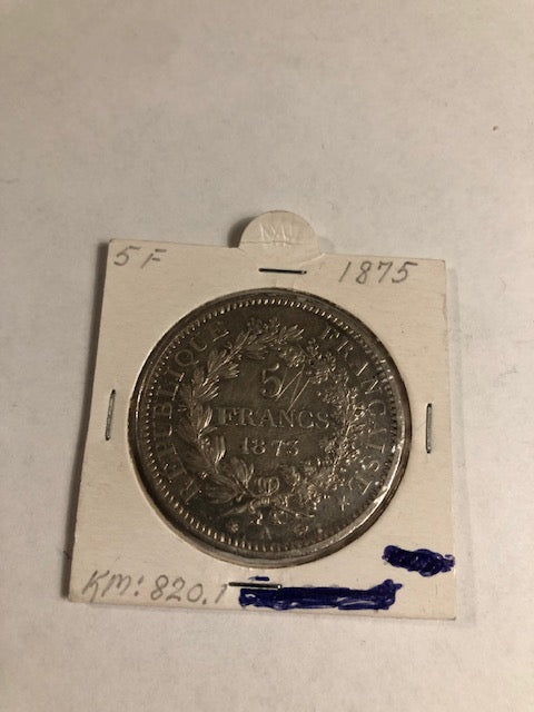 5 Francs 1875A France