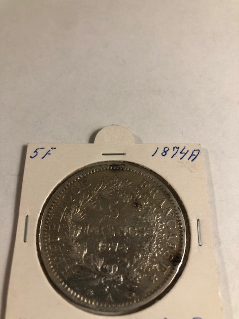 5 Francs 1874A France