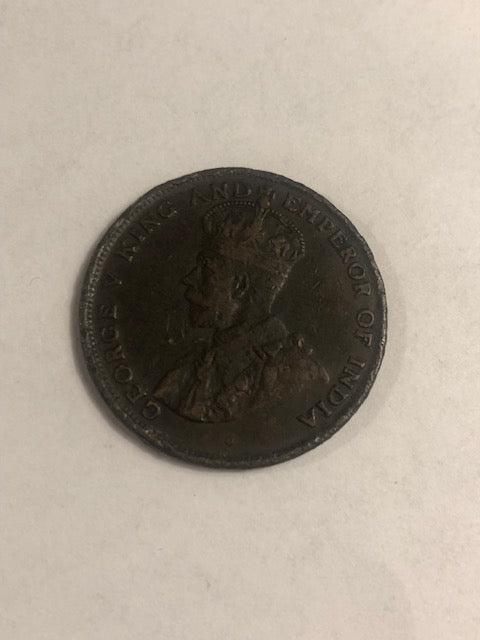 Hong Kong One Cent 1919