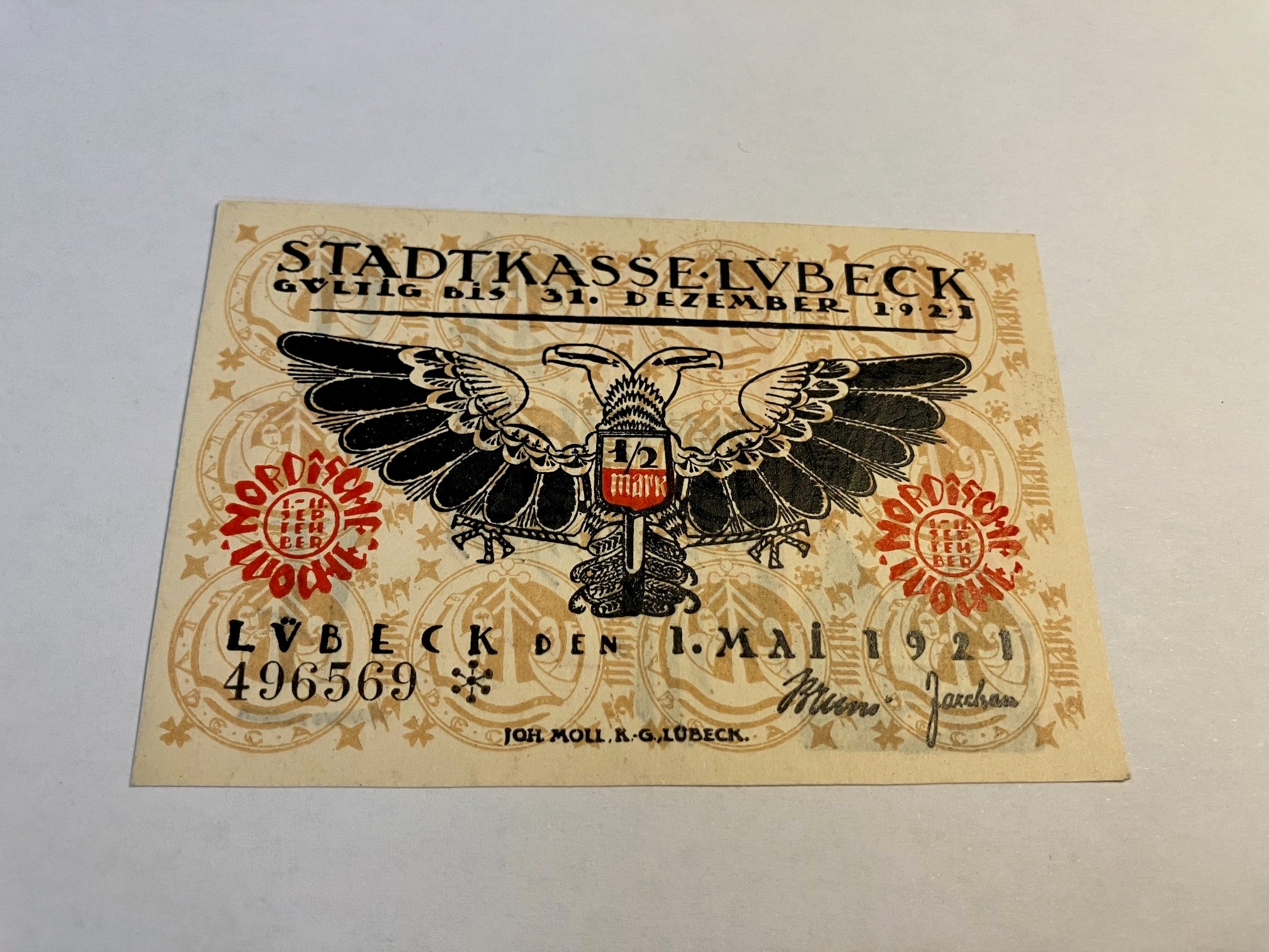 1/2 Mark Lübeck 1921
