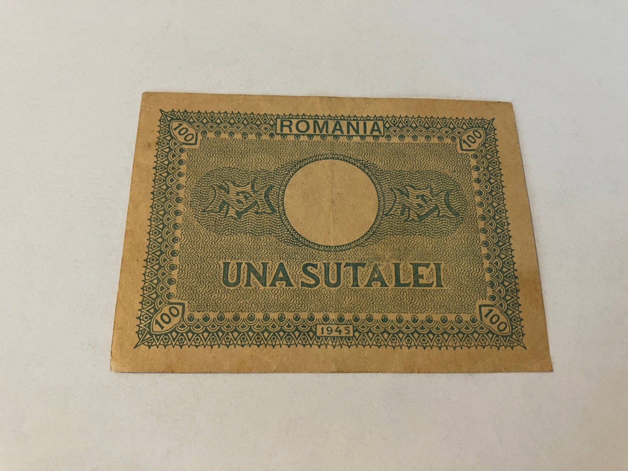 100 Lei Romania 1945