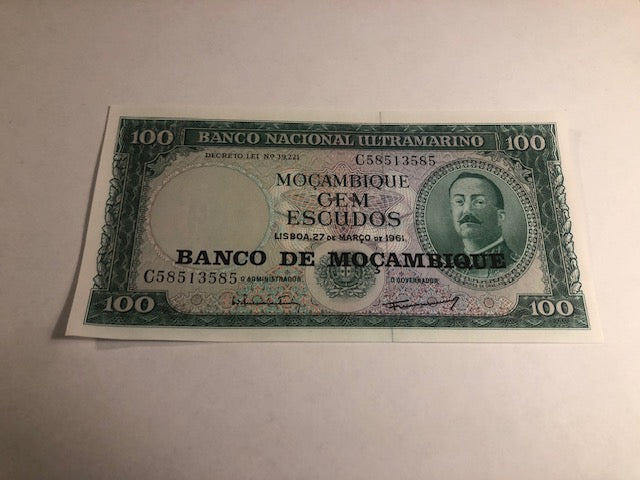 100 Escudos Mozambique 1961