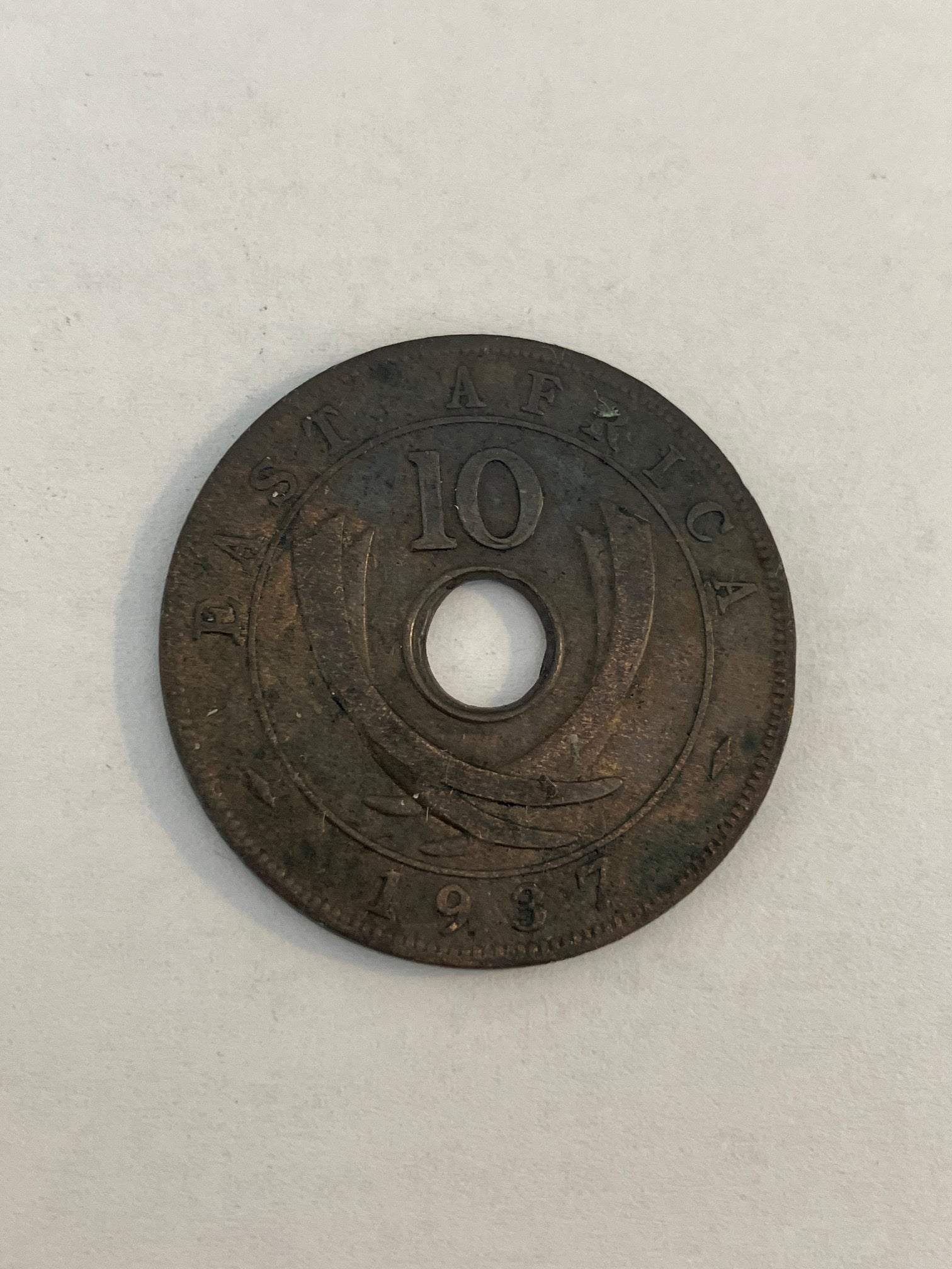 10 Cents East Africa 1937