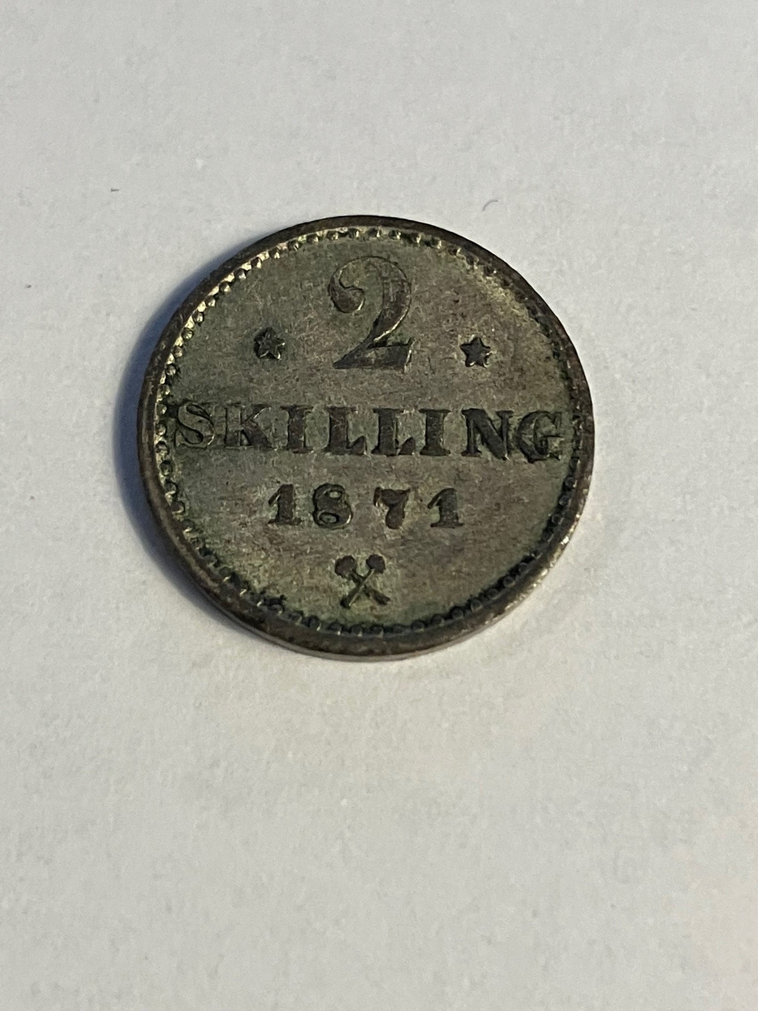 2 Skilling 1871 Norge