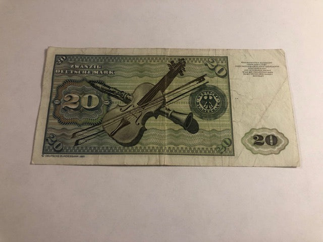 20 Deutsche Mark Germany 1970-1980