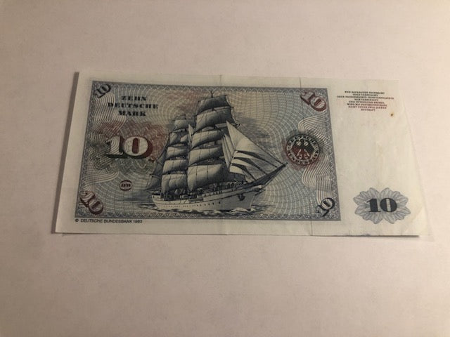 10 Deutsche Mark Germany 1970-1980
