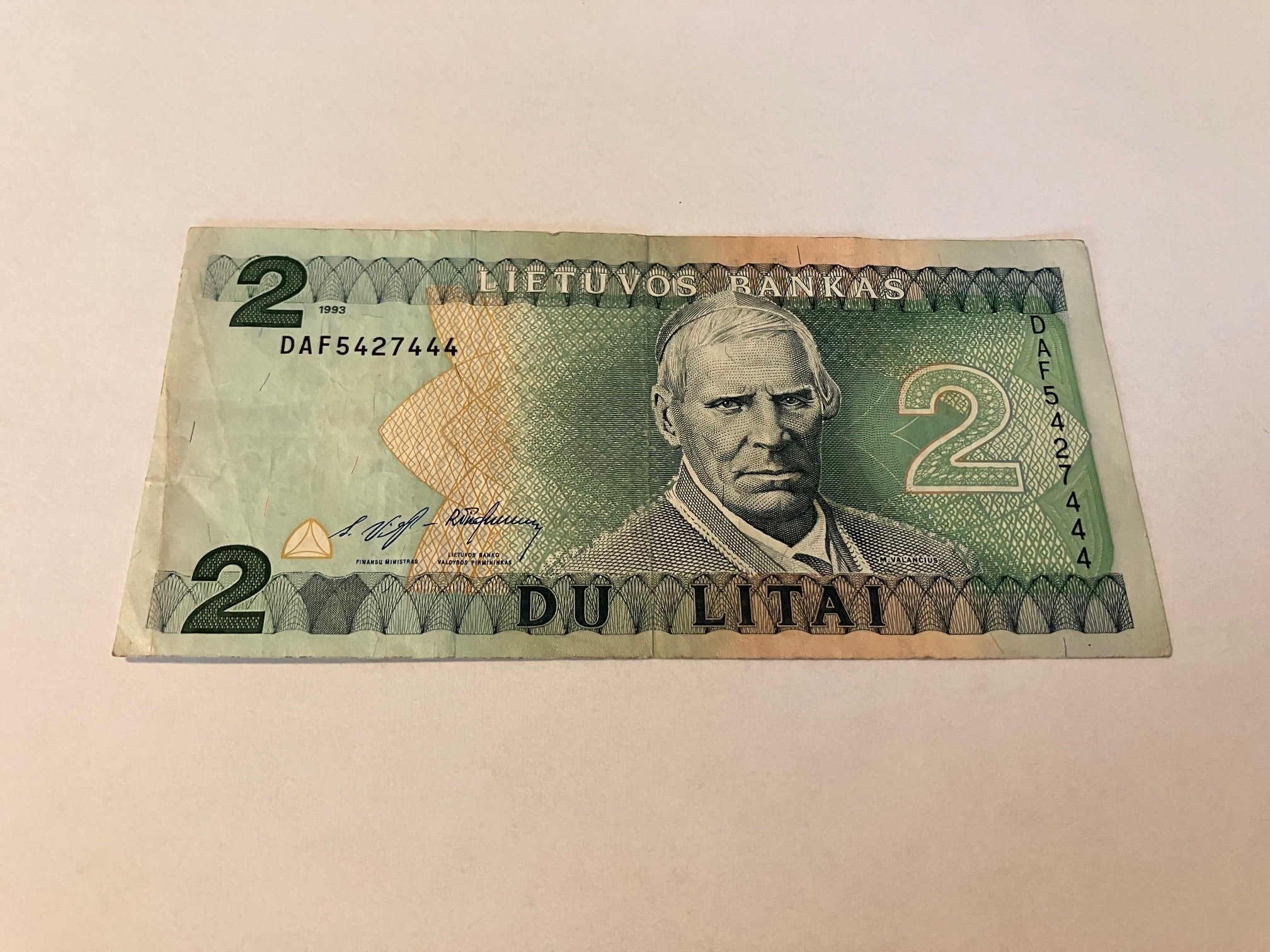 2 Litai Lithuania 1993