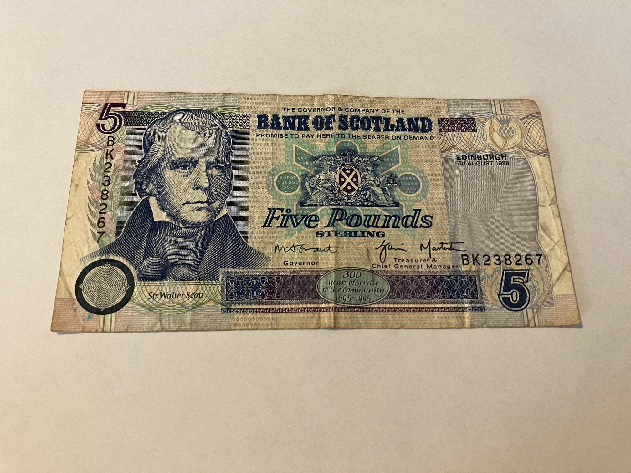 5 Pounds Scotland 1998