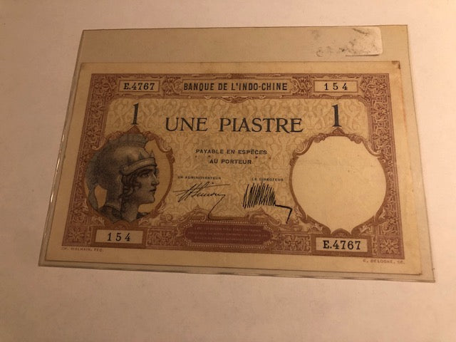 1 Piastre French Indochina 1921-1931