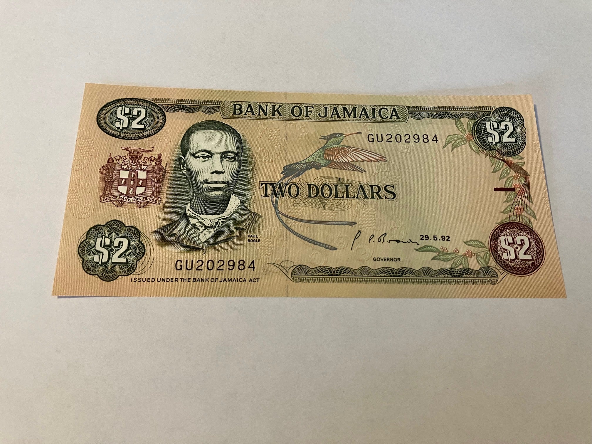 2 Dollars Jamaica 1992