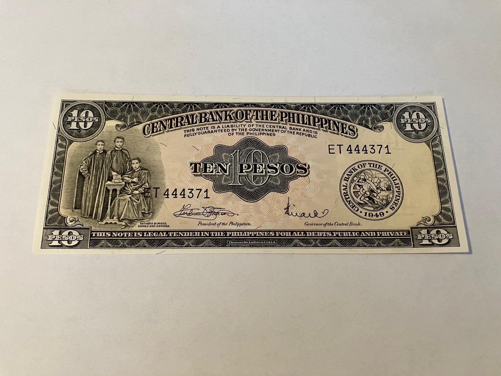 10 Pesos Philippines 1949