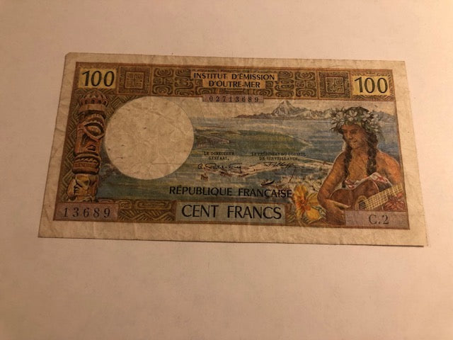 100 Cent Francs Tahiti