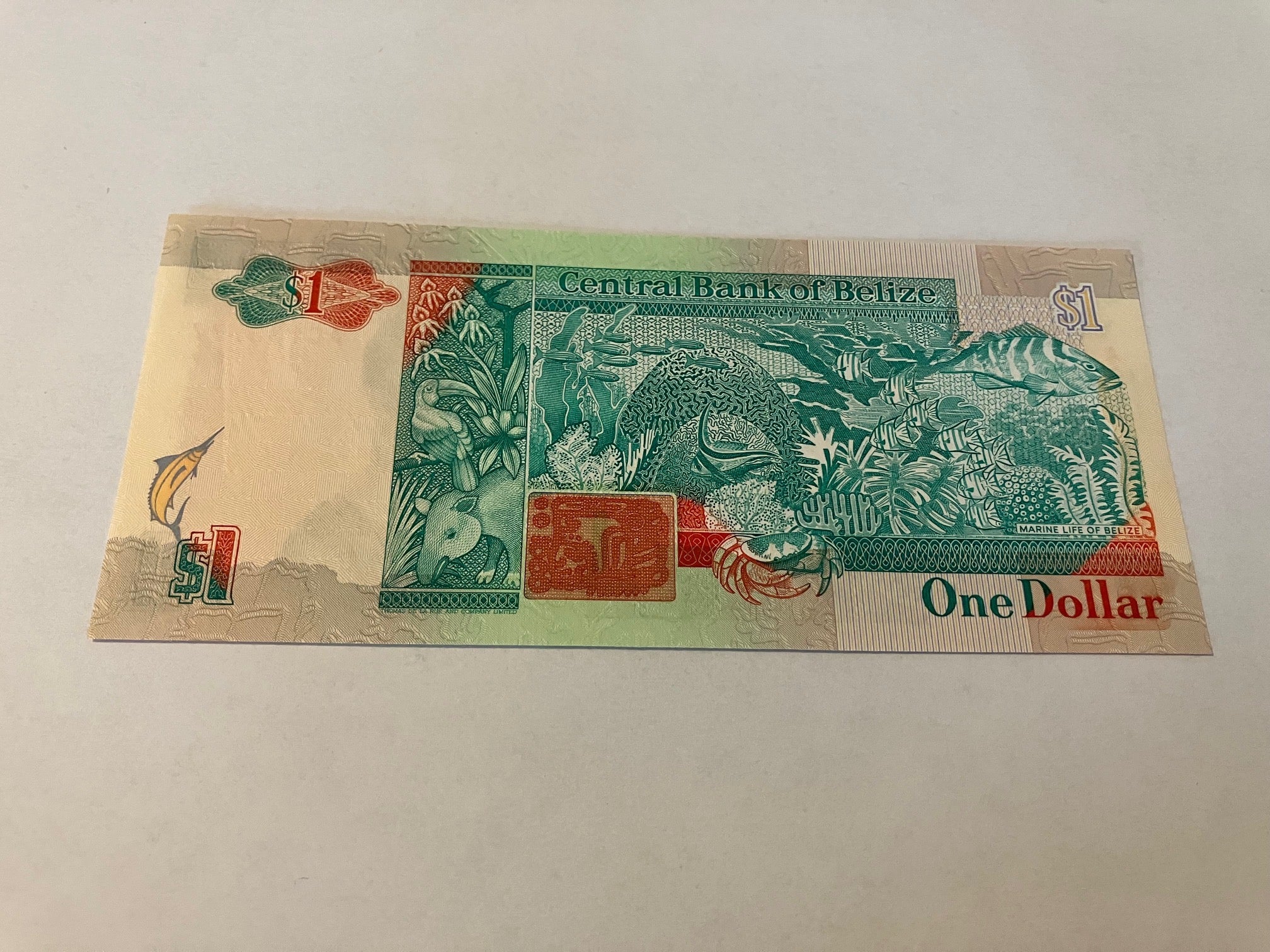 One Dollar Belize 1990